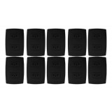 Kit 10 Tomadas Duplas 20a - (HOME PRETO GRAFITE)